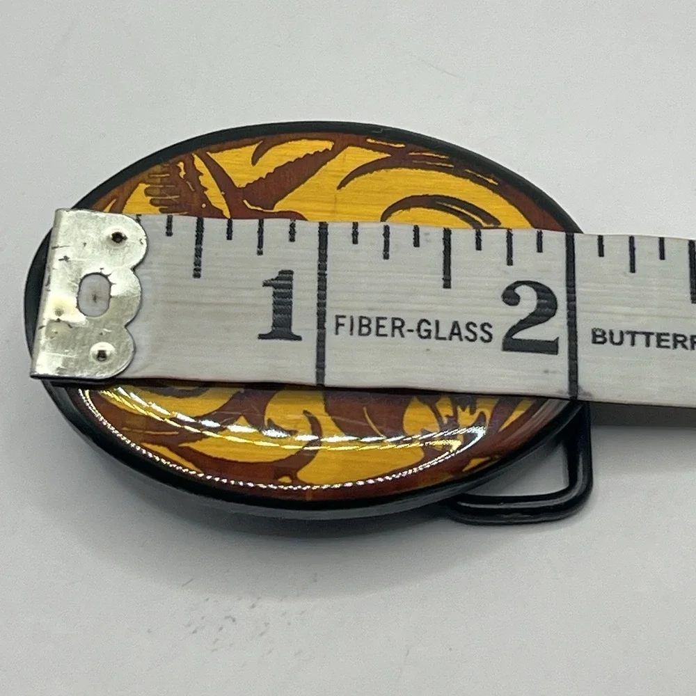 Harmony Metal Belt Buckle Hummingbird Flower Resin Sealed Colorado USA Boho